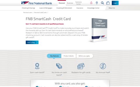 Personal Rewards Credit Card | First National Bank