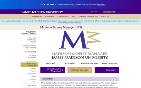 Madison Money Manager (M3) - James Madison University