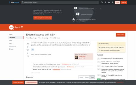 External access with SSH - Ask Ubuntu