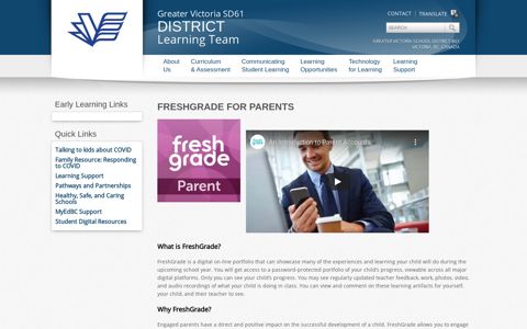 FreshGrade for Parents - District Learning Team