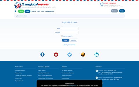Login to My Account - Transglobal Express