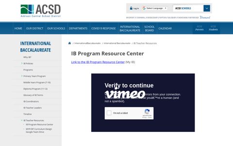International Baccalaureate / IB Program Resource Center