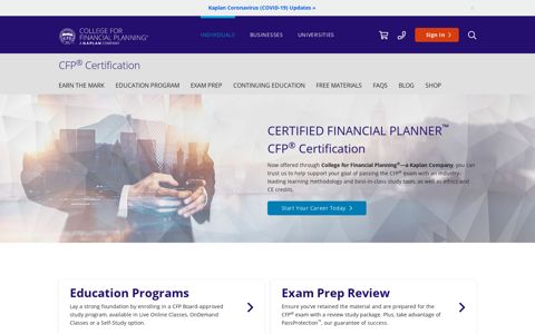 CFP Certification & Exam Prep | Kaplan Financial Education