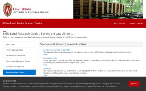 Beyond the Law Library ... - India Legal Research Guide ...