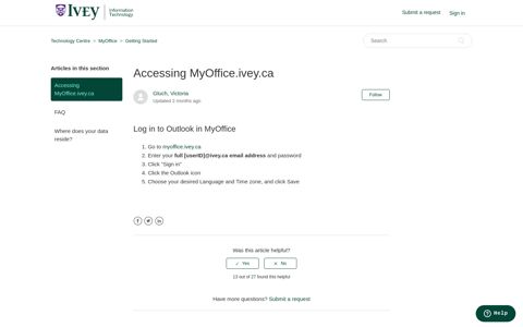 Accessing MyOffice.ivey.ca – Technology Centre