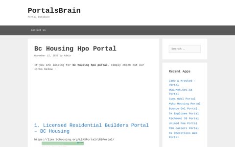 Bc Housing Hpo - Licensed Residential Builders Portal - Bc Housing