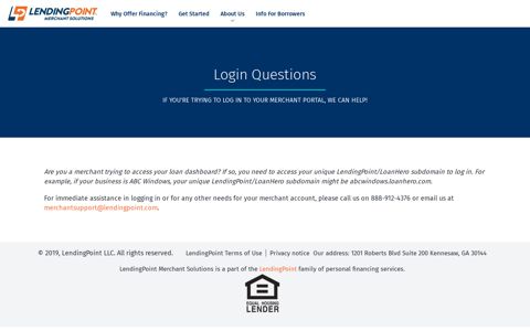 Login Questions » LendingPoint Merchant Solutions