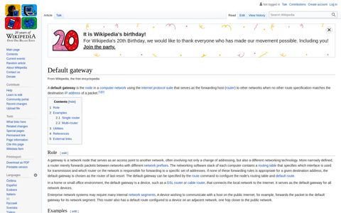 Default gateway - Wikipedia