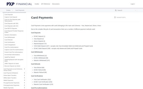 Card Payments - PXP Financial Payment Service