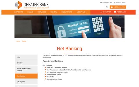 Net Banking - Greater Bank