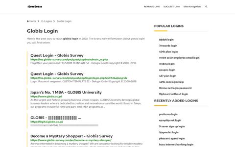 Globis Login ❤️ One Click Access - iLoveLogin
