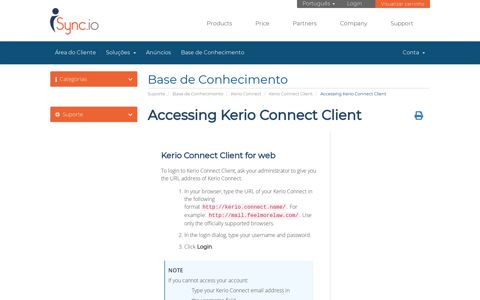 Accessing Kerio Connect Client - Base de Conhecimento ...