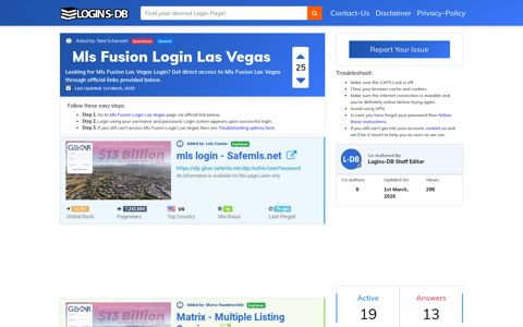 Mls Fusion Login Las Vegas - Logins-DB