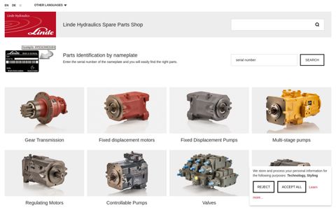 Linde Hydraulics Spare Parts Shop
