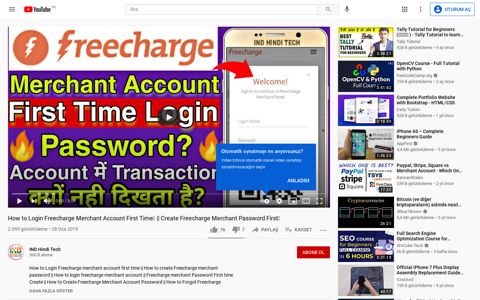 How to Login Freecharge Merchant Account First Time ...