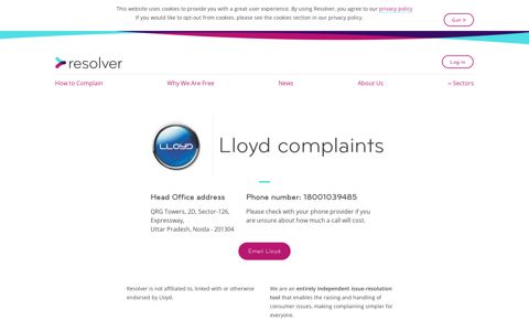 Email Customer Care Head | Lloyd Complaints | Get it ...