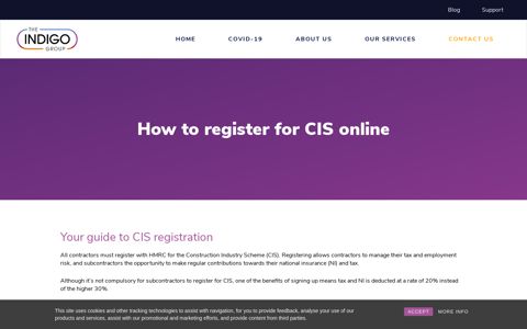How to register for CIS Online — The Indigo Group