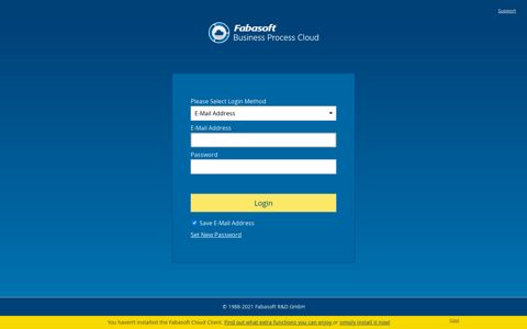 Fabasoft IDP - Redirect Page - Fabasoft Cloud Login