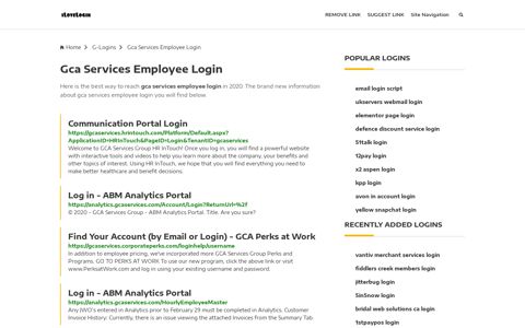 Gca Services Employee Login ❤️ One Click Access - iLoveLogin
