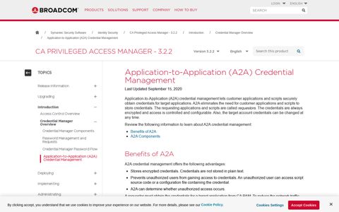 Application-to-Application (A2A) Credential Management