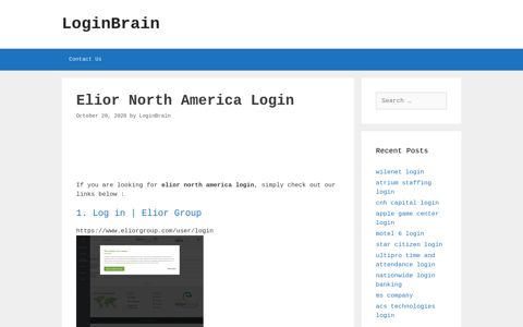 Elior North America - Log In | Elior Group - LoginBrain