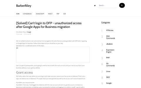 [Solved] Can't login to DFP - unauthorized access after Google ...