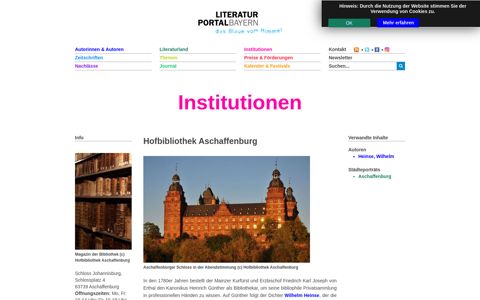 Hofbibliothek Aschaffenburg - Literaturportal Bayern