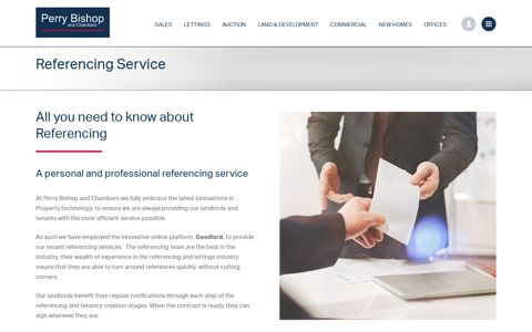 Referencing Service | Perry Bishop | Estate Agent ...