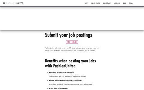 Submit your job postings - FashionUnited.uk