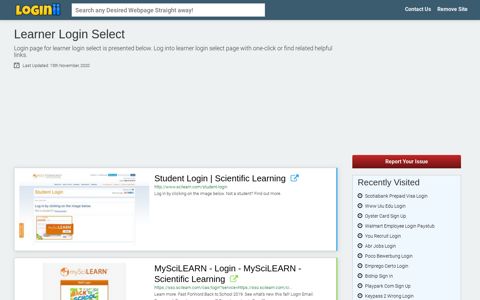 Learner Login Select - Loginii.com
