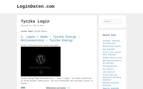 Tyczka - Login / Home - Tyczka Energy - Onlineservice - Tyczka ...