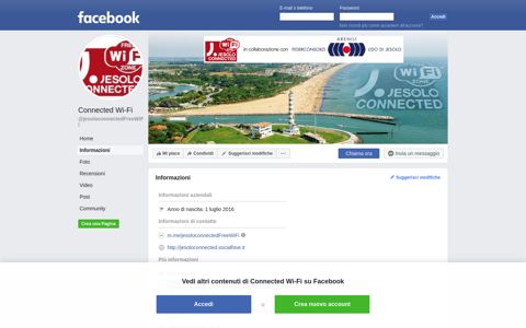 Connected Wi-Fi - Informazioni | Facebook