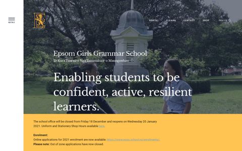 Enabling students to be confident, active, resilient learners ...