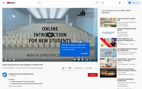 Online introduction for new students | Frankfurt UAS - YouTube
