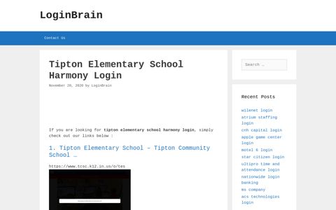 tipton elementary school harmony login - LoginBrain