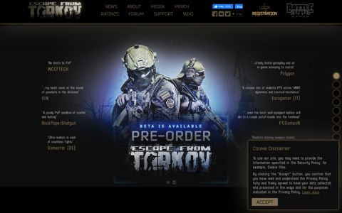 Escape from Tarkov official page