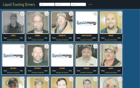 Digital Driver Board - Liquid Trucking Employee Portal