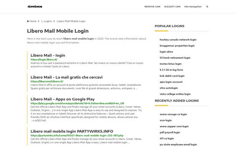 Libero Mail Mobile Login ❤️ One Click Access - iLoveLogin