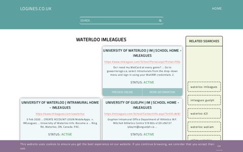 waterloo imleagues - General Information about Login - Logines.co.uk