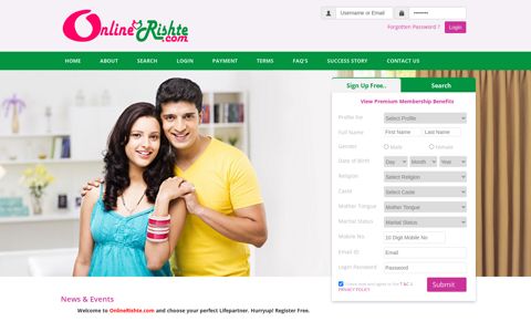 Welcome to Onlinerishte.com - The Best Indian Matrimonial ...