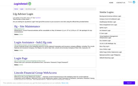 Lfg Advisor Login lfg - Site Maintenance - https://hub2.lfg.com/