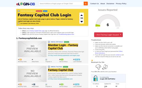 Fantasy Capital Club Login