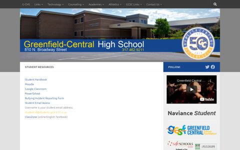Student Resources – Greenfield-Central High School
