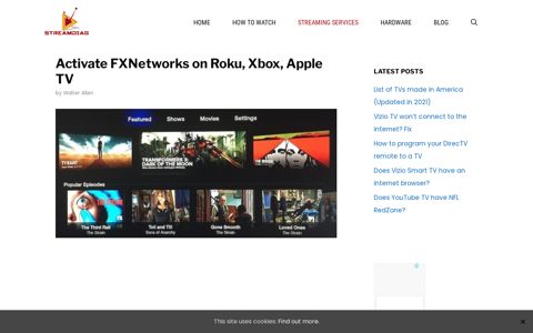 Activate FXNetworks on Roku, Xbox, Apple TV | StreamDiag