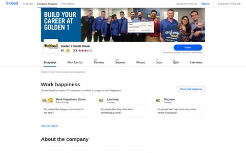 Golden 1 Credit Union Careers and Employment | Indeed.com