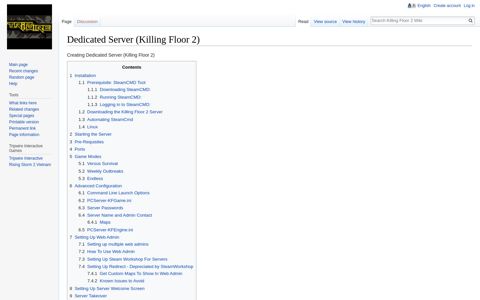 Dedicated Server (Killing Floor 2) - Killing Floor 2 Wiki