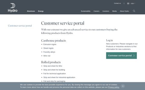 Customer service portal - Norsk Hydro