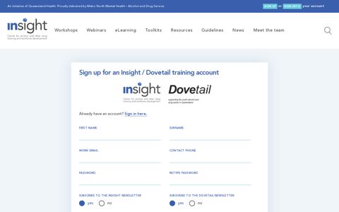 Sign up - Insight