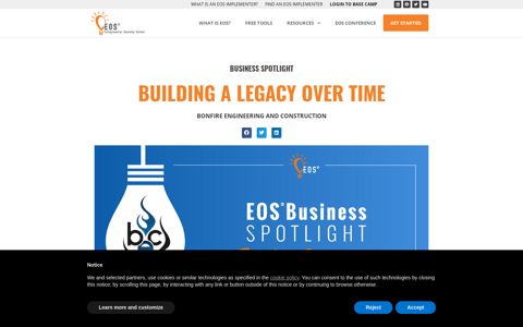 Building A Legacy Over Time - EOS Worldwide