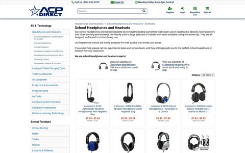 School Headphones | School Headsets | ACP Direct